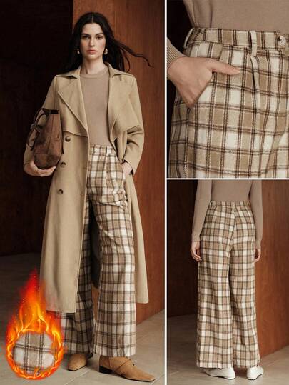 Uhlyne Quần len pha trộn tối giản dành cho nữ