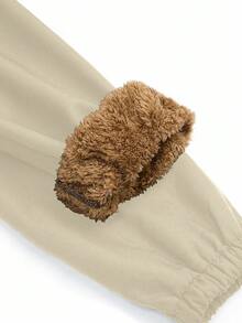 GlowEve Hooded Collar Button Front Long Sleeve Regular Jacket - Apricot - View 5