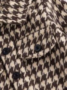 SHEIN Playful Pals Baby Boys Casual Elegant Plaid Shacket Paired With Pants, Spring/Autumn - Brown - View 5