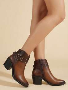 Women Ankle Boots & Booties - 棕色 - 查看 2