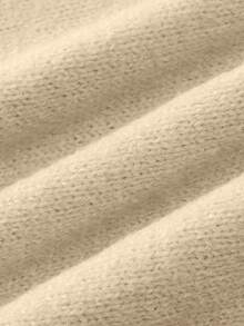 SHEIN Franclia New Autumn V-Neck Waist Cinched Knitted A-Line Dress, Elegant And Intellectual - Apricot - View 3