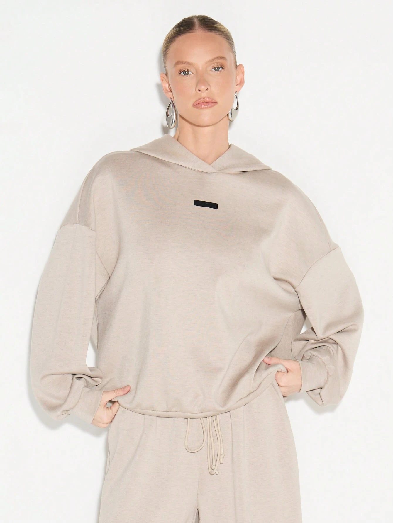 KIZN Heathered Pullover Hoodie With Drawstring
