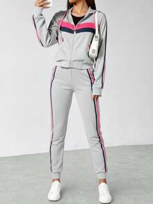 Big City Women Two-Piece Outfits - Light Grey - View 3