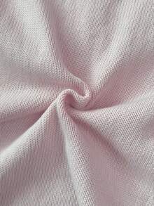 Elamini Suéter holgado de punto con puños y diseño bordado de langosta, estilo casual Y2K para mujer - Rosa - Ver 6