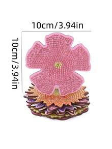 Zazumi DIY钻石画套装 - 8件套DIY钻石画艺术套装 | 花卉图案杯垫，独特造型水晶人造钻石马赛克工艺品 - 送给女性的独特礼物，减压爱好，友谊日礼物创意 - 彩色 - 查看 4