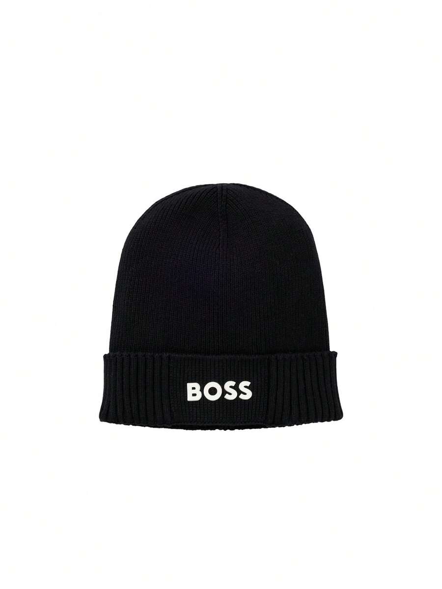 Hugo Boss Asic_Beanie-X Men's Knitted Hat Black - Black - View 1