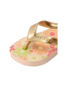 Havaianas HAV. KIDS 女士花卉图案休闲日常百搭舒适平底人字拖 - 玫瑰金 - 查看 3