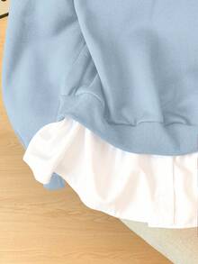 Modelyn Striped Patchwork 2 In 1 Long Sleeve Elegant & Fashionable Women Sweatshirt