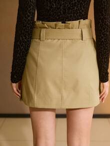 MOTF PREMIUM WOMEN'S CARGO POCKET MINI SKIRT - Khaki - View 4