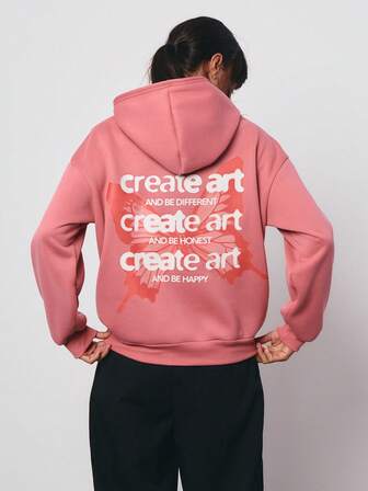 SURIMA 夏季女装简约休闲纯绿色套头连帽长袖卫衣，无抽绳，宽松版型