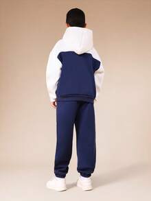 SUMWON Core Essentials Varsity Number 23 Hoodie And Sweatpants Co-Ord Set With Centre Pocket Hood For Casual And Vacation - Multicolor - View 2