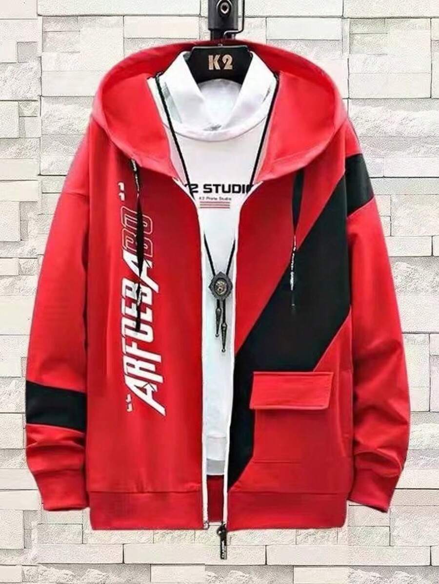 Men Jackets And Coats - Red - View 1