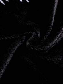 两件套女童毛绒睡衣，睫毛刺绣和爱心印花长裤，舒适面料，适合日常穿着，秋冬季 - 彩色 - 查看 3