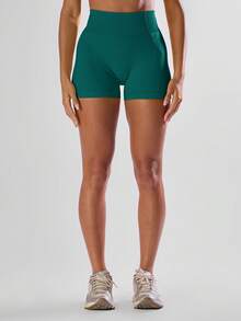 Musera Sport Celana Pendek Mini Pinggang Tinggi Nyaman untuk Aktivitas Olahraga, Lari, Klub Lari, Padel, Tenis, Pickleball, dan Kebugaran di Gym. - Teal Blue - View 2