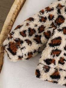 SHEIN Newborn Baby Girl Cute Solid Color Fluffy Heart Pattern Hooded Thick Jacket Coat, Autumn/Winter Baby Girl Cute Sweater Jacket Baby Girl Fleece Jackets Baby Girl Fleece Sets Baby Girl Fall Clothes Jackets - Multicolor - View 3