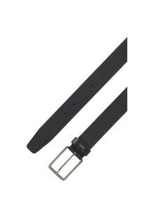 Hugo Boss Calis Logo Men's Leather Belt Black - Black - View 3