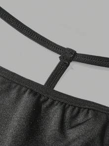 Men's Sexy Black Maid Apron & G-String Set - Black - View 5