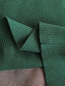 PrepCrw 1 pieza Suéter de cuello redondo verde con gráfico de cachorro lindo, elegante y casual, estilo escolar urbano para niñas preadolescentes, versátil para salidas, reuniones, regreso a la escuela, adecuado para invierno, otoño, Navidad - Verde - Ver 8