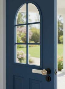 Joivida 1/2 pièce(s) Tampons de porte à motif floral, housses de protection douces et chaudes, universelles pour portes gauche et droite, protection anti-statique pour la maison