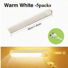 5PCS Under Cabinet Light, Wireless Motion Sensor LED Light Bar, Rechargeable Magnetic Night Light For Corridor Kitchen Cabinet Stairs Hallway Wardrobe Home Room Decor - White - View 13