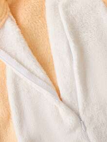 SHEIN Perso Play Infant Plush Cartoon Hooded Jumpsuit, Cute Long Sleeve Baby , Donkey Design, Autumn/Winter - Multicolor - View 6