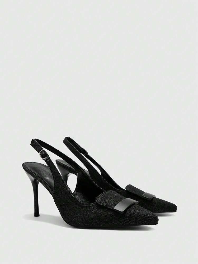 CUCCOO BIZCHIC Commuting Casual Minimalist Closed Toe Thin Heel Women Pumps For Christmas