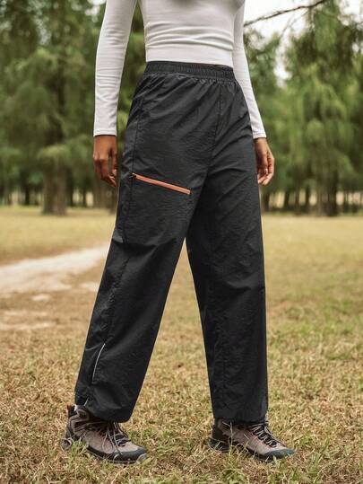 In My Nature Women's Casual Elastic Waist Outdoor Pants High Waisted Sport Pants Windbreaker Pants Nylon Pants Women Waterproof Pants For Women Lightweight Pants