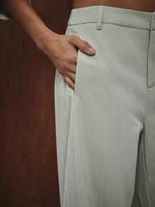 Hauture Women's Tailored Pin Stripe Barrel Leg Trouser - Brown - View 5
