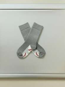 Calcetas para niños estilo deportivo y casual con estampado divertido, algodón confortable, holgadas, corte medio, otoño/invierno, para escuela y uso diario - Multicolor - Ver 3