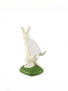 Joivida 1 pièce Support de téléphone design lapin en résine, angle de visualisation réglable, support paresseux pour smartphone, tablette, décoration de bureau, idée de cadeau pour elle, - Multicolore - Voir 4