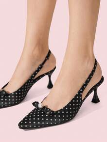 CUCCOO DOLLMOD Pre Pointed Toe Buckle Strap Business Style Women High Heel Pumps - Black - View 6