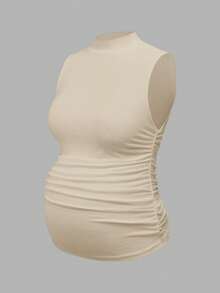 Modmama Atasan Hamil Kasual Warna Polos dengan Detail Kerut, Atasan Menyusui, Atasan Hamil, Kemeja Hamil, Pakaian Hamil untuk Wanita Berlekuk Tubuh - MultiWarna - View 10