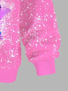 Sparklyn 2pcs/Set KPOP Graphic Print Top, Tween Girls Crew Neck Sweatshirt And Leggings Set, Fashionable Casual, Suitable For Autumn/Winter - Multicolor - View 3