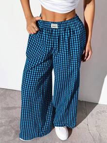 Coolane Kids Quần ống đứng rộng thùng thình màu hồng thời trang dạo phố xuân/hè cho bé gái tuổi teen - Màu xanh lam - Xem 5