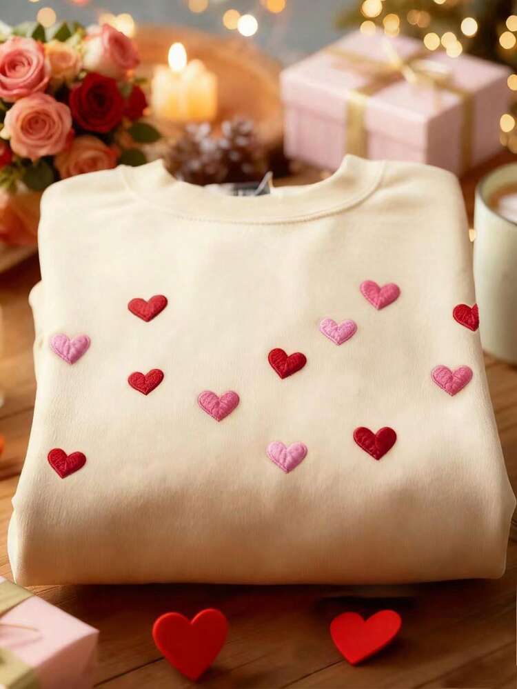 Sweat Shirt Femme Sweat Femme Saint-Valentin - Coton Doux - Manches Longues - Imprimé Cu0153ur - Taille Ajustée Sweatshirts Femme