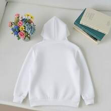 Sudadera informal con capucha para mujer con estampado floral de mariposas, mangas raglán largas y bolsillo COMODA SUAVE LIGERA IDEAL PARA TODAS LAS TEMPORADAS DEL AÑO - Blanco - Ver 2