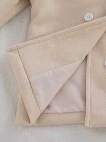 SHEIN 2pcs/Set Fall Dresses For Girl Elegant Casual,Long Sleeve Lace Decoartion Preppy Dress&Hat