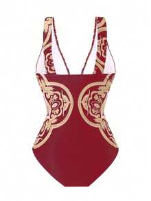 Swim Oasis Bộ đồ bơi 3 mảnh in họa tiết mới năm 2026 dành cho nữ, gồm váy và quần lưới, kiểu dáng thường ngày, thích hợp cho kỳ nghỉ biển, mùa hè. - Nhiều màu - Xem 4