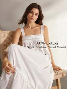 Ocili Women's Solid Color Sleeveless Casual Dress For Summer - White - View 1