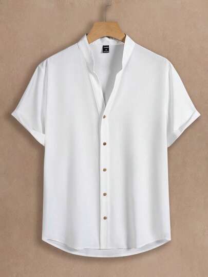 Manfinity BRENVOR Men Solid Button Up Shirt