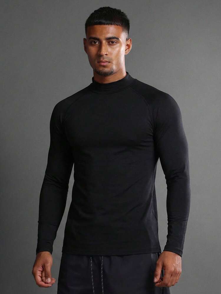 Long Sleeve High Neck Athletic Top