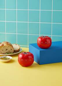 Joivida 1pc Mechanical Wind-Up Kitchen Timer For Baking Cooking Study Homework - Retro Tomato Design Silent Operation Metal Gift Idea, Rama Table Decor, New Year, Christmas Gift, Mother's Day Gift, Housewarming Gift, Back To School Use, Dorm Essentials - Red - View 4