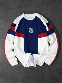 Aesthetic Post Áo thun thể thao nam Manfinity Hypemode, thiết kế phối màu, phù hợp mặc hàng ngày và đi du lịch, kiểu dáng rộng rãi, đẹp nhất, phong cách bạn trai, mùa hè, kỳ nghỉ, Y2K, cổ điển, áo thun dài tay nam, áo thun thủy thủ, áo thun dài tay nam. - Nhiều màu - Xem 3