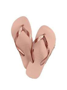 Havaianas HAV. 顶级女士休闲舒适平底人字拖凉鞋，适合日常穿着 - 粉色 - 查看 3