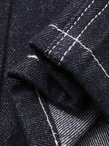 DAZY Tween Boy Casual Elastic Waist Slant Pocket Loose Fit Jeans, Autumn - Black - View 8