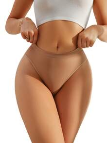 Ocili Leisure 5pcs Seamless Ribbed Breathable Brazilian Briefs - Multicolor - View 4