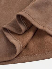 Girlism Teen Girl Letter Print Hooded Sweatshirt And Sweatpants Casual Suit, Brown - Brown - View 13