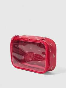 ROMWE Kawaii 日月星辰图案卡包零钱包 - 紅色 - 查看 3