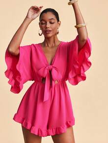 Travachic Monos de nudo frontal para mujeres de vacaciones - Rosa Fucsia - Ver 1