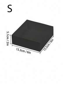 Black Acrylic Self-Service Buffet Stand | Acrylic Buffet Table Food Stand | Catering Dessert Collection Display Rack | Acrylic Cube Display Nested Stand With Hollow Bottom - Black - View 9